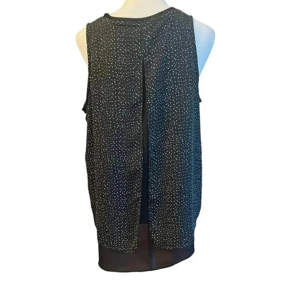dalia sleeveless shirt polka dots lightweight layered size large - Picture 4 of 5